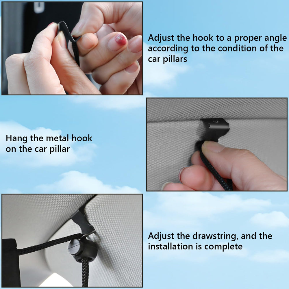 Luluaday magnetic side shades attached to rear window for quick setup