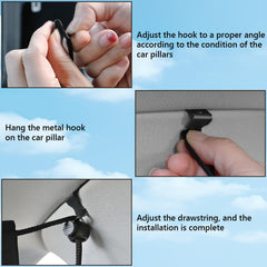 Luluaday magnetic side shades attached to rear window for quick setup