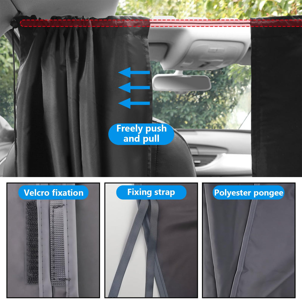 Luluaday soft, durable car curtains folded for storage