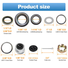 Lumanious outer bearing L44649 handles heavy loads with smooth rolling