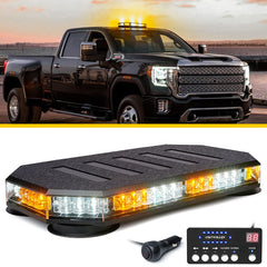 LUMENIX 42 LED amber roof top strobe beacon for enhanced construction site visibility