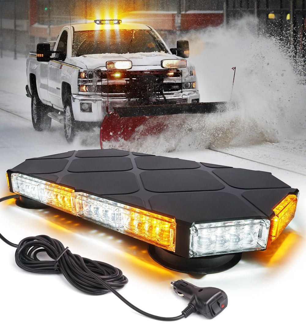 LUMENIX 56 LED roof top strobe amber beacon boosting high visibility for roadside use