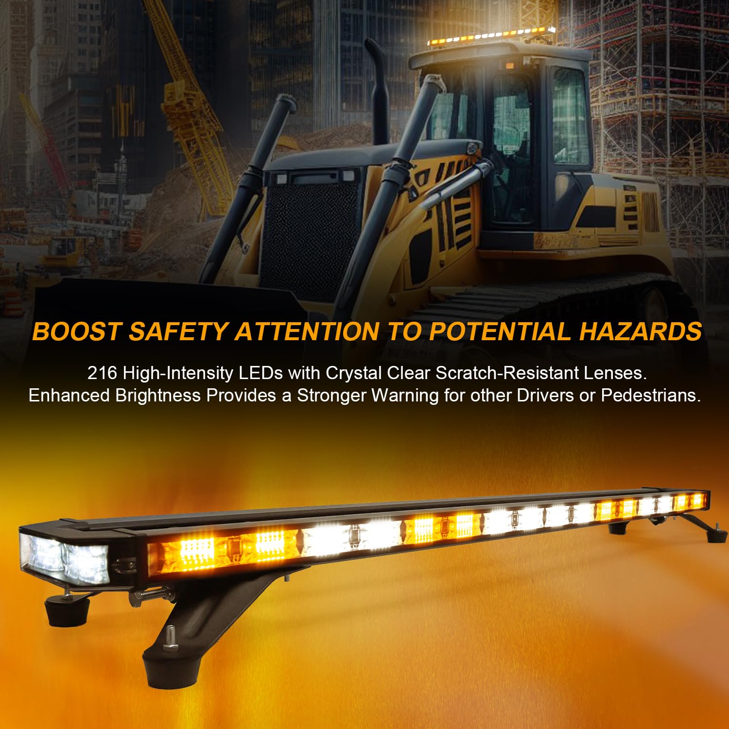 LUMENIX lightbar showing alley lights and take-down illumination for roadside scenes.