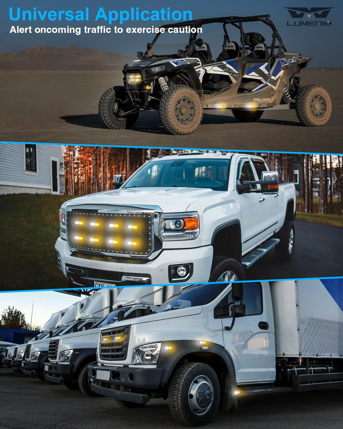 LUMENIX remote switch allows easy pattern changes from inside the cab