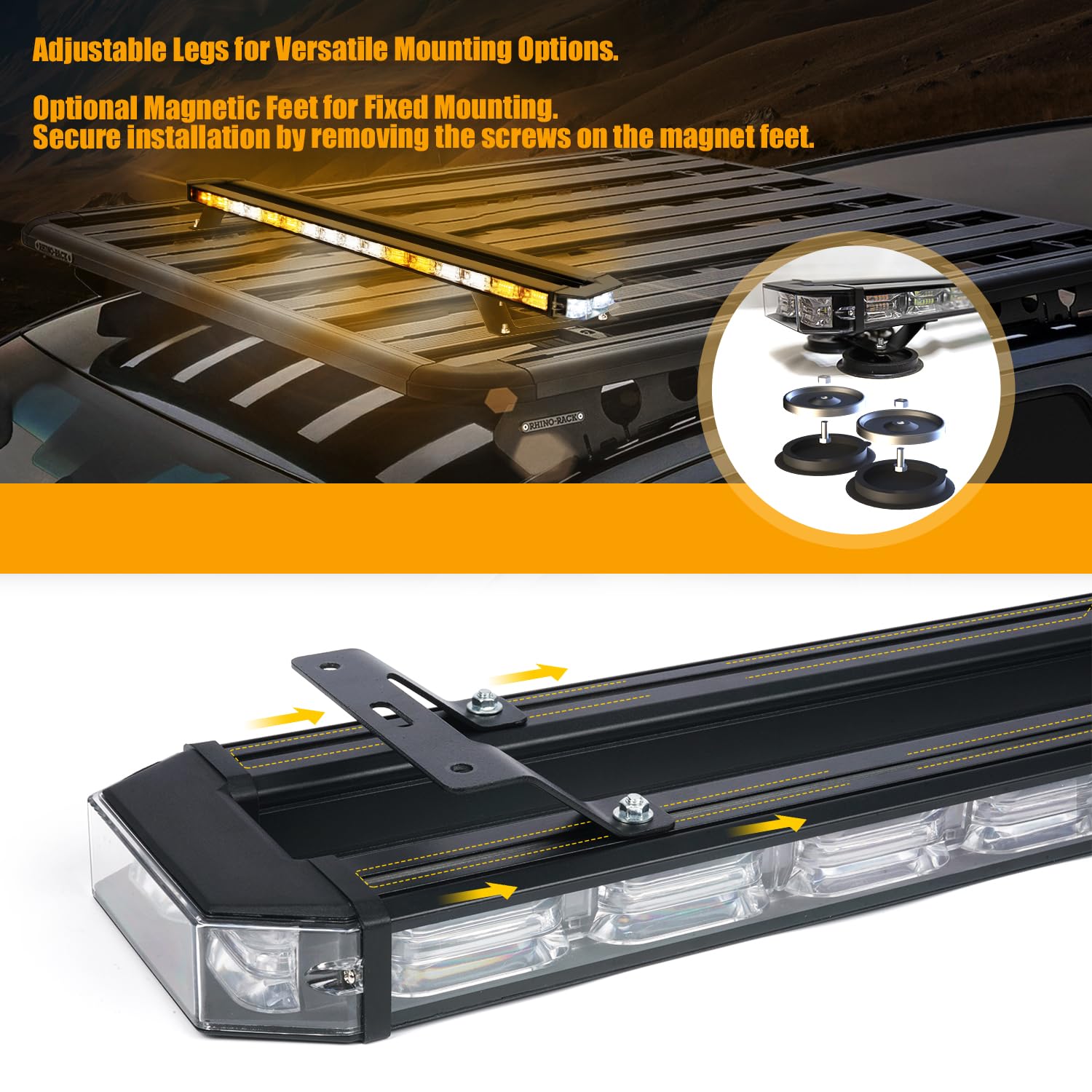 LUMENIX amber and white LED signals provide high visibility for emergencies and work