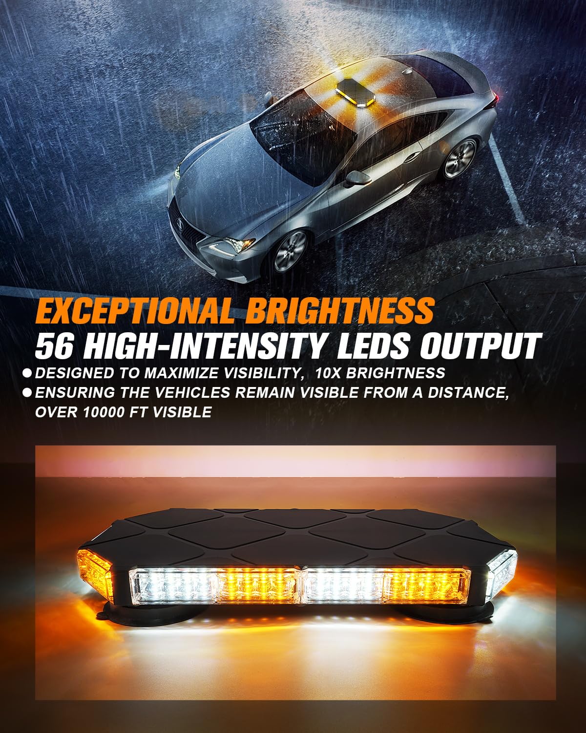 LUMENIX rooftop strobe beacon with clear PS lens enhances light transmission for clear signals