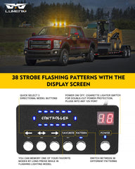 LUMENIX controller panel for easy mode selection among 38 patterns