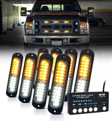 LUMENIX front grille white amber LED strobe for high visibility