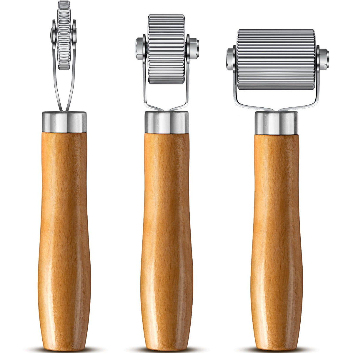 LUMITECO heavy-duty car sound deadening roller with wooden handle for precise adhesion