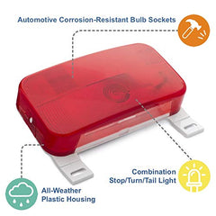 Lumitronics all-weather plastic housing protects against the elements.