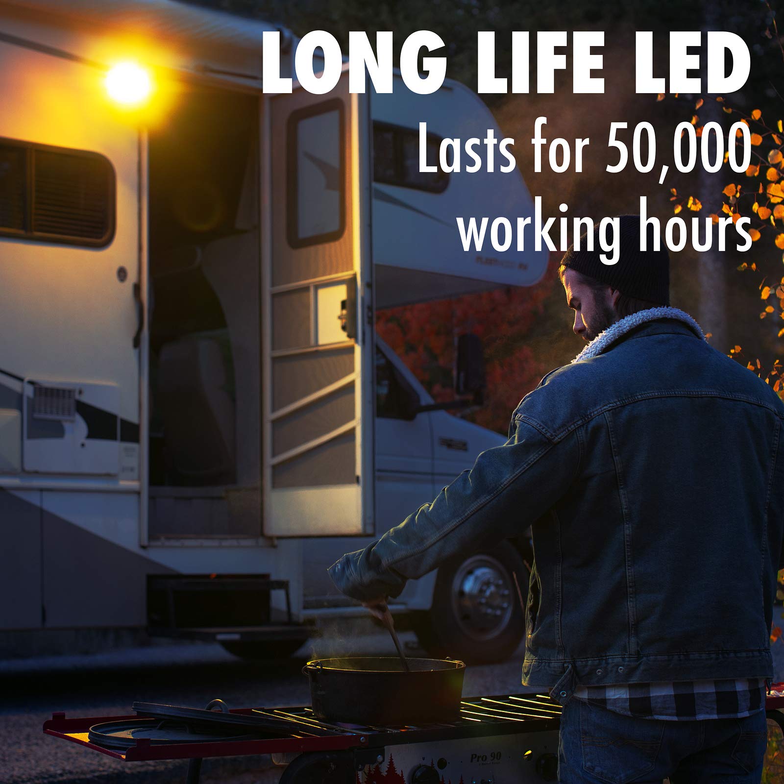 Lumitronics bright LED porch light delivers clear outdoor illumination.