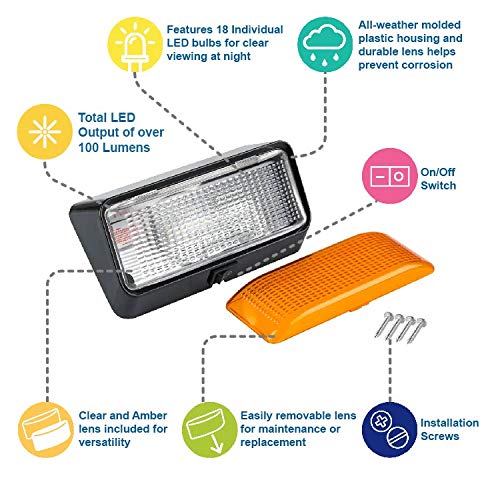 Lumitronics porch light with removable clear lens for versatile brightness.