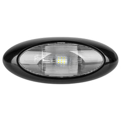 Lumitronics RV 12 inch oval light front view clear lens for porch illumination