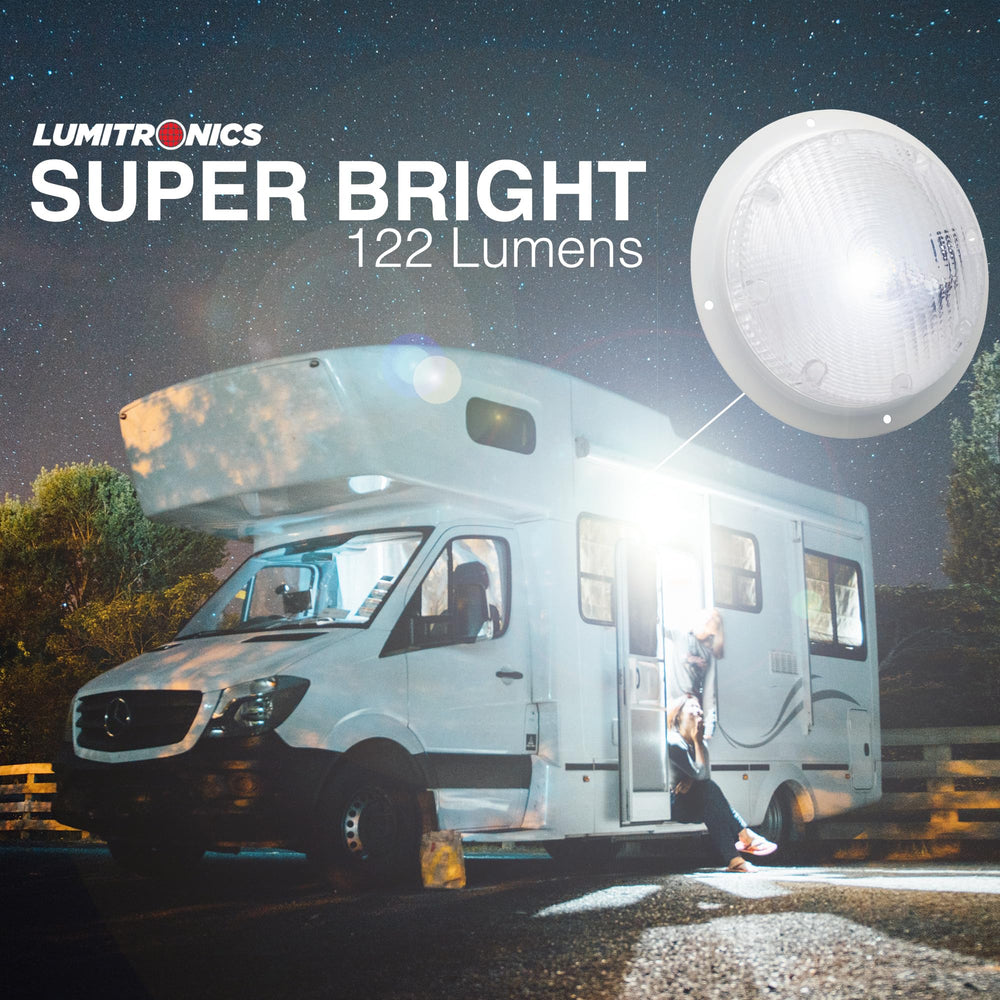 Lumitronics RV round light 2in depth fits compact spaces