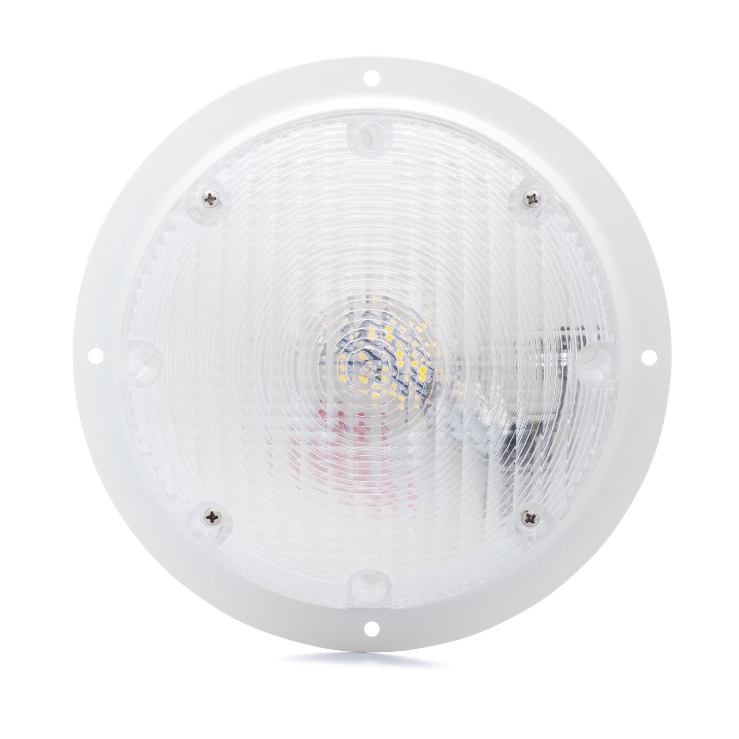 Lumitronics RV round scare light white exterior illumination for campsite safety