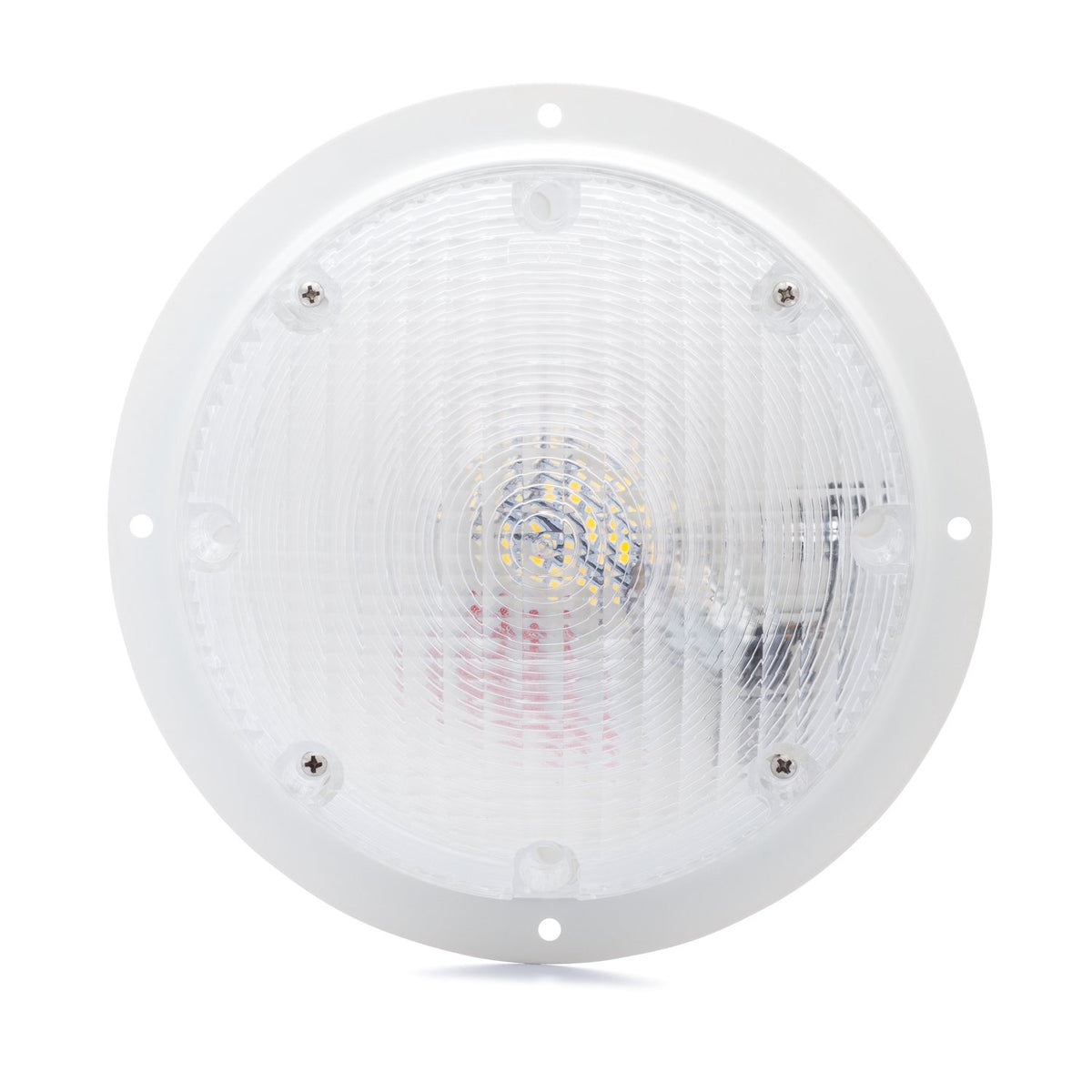 Lumitronics RV round scare light white exterior illumination for campsite safety