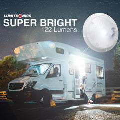 Lumitronics surface mount base white provides durable exterior mounting
