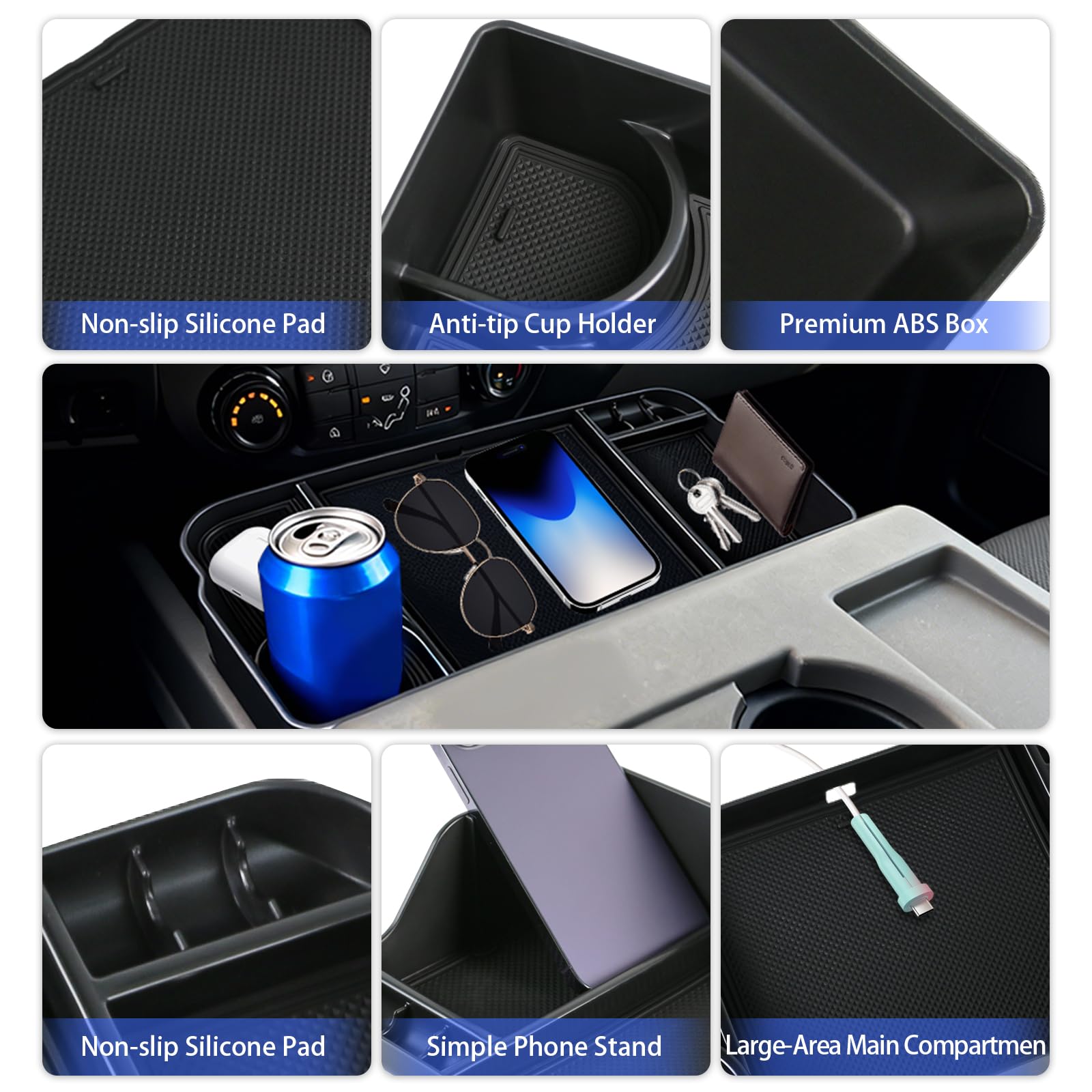 Lumlazni phone rest supports device on front seat for quick use