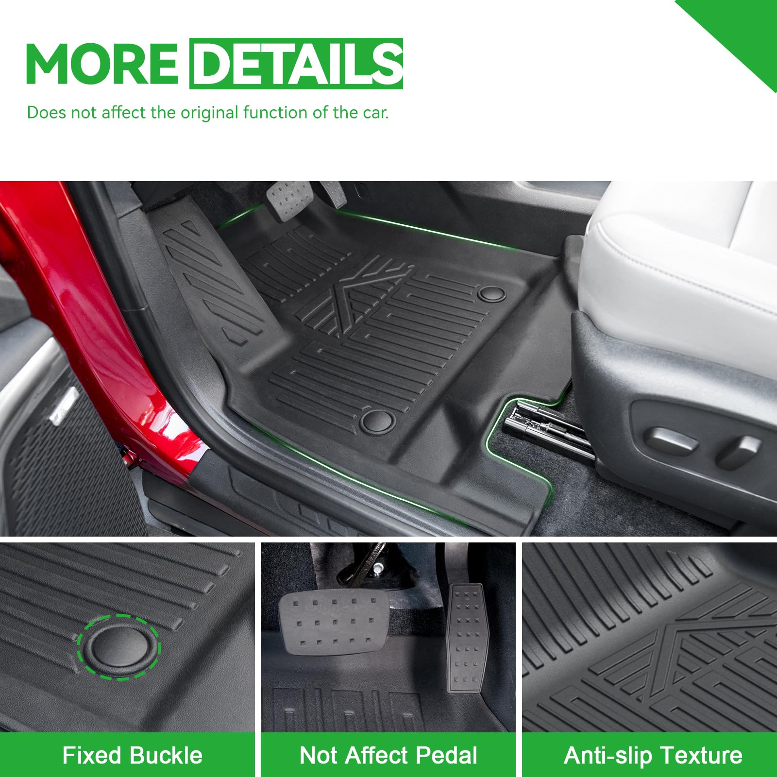 LUMWAY GMC Acadia cargo mat with backrest mats stabilizing the cargo area.
