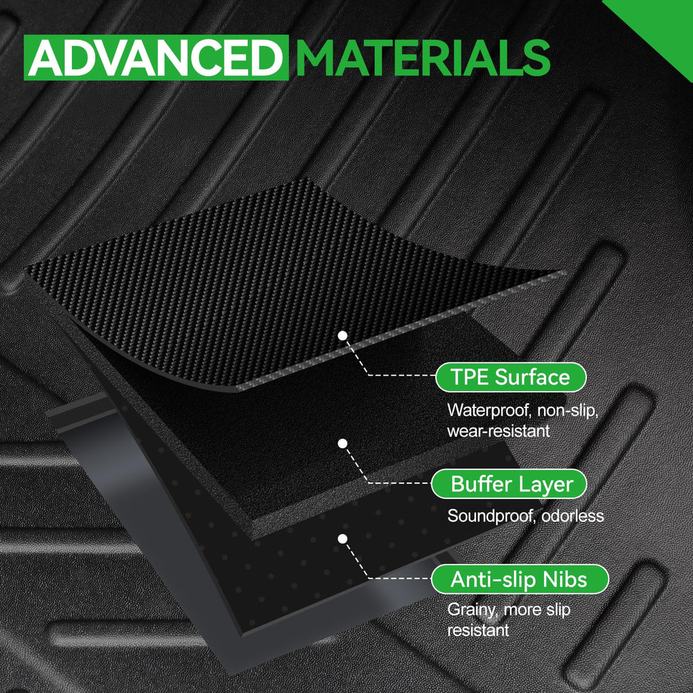 LUMWAY GMC Acadia floor mats are easy to clean with sunlight‑smoothed creases.
