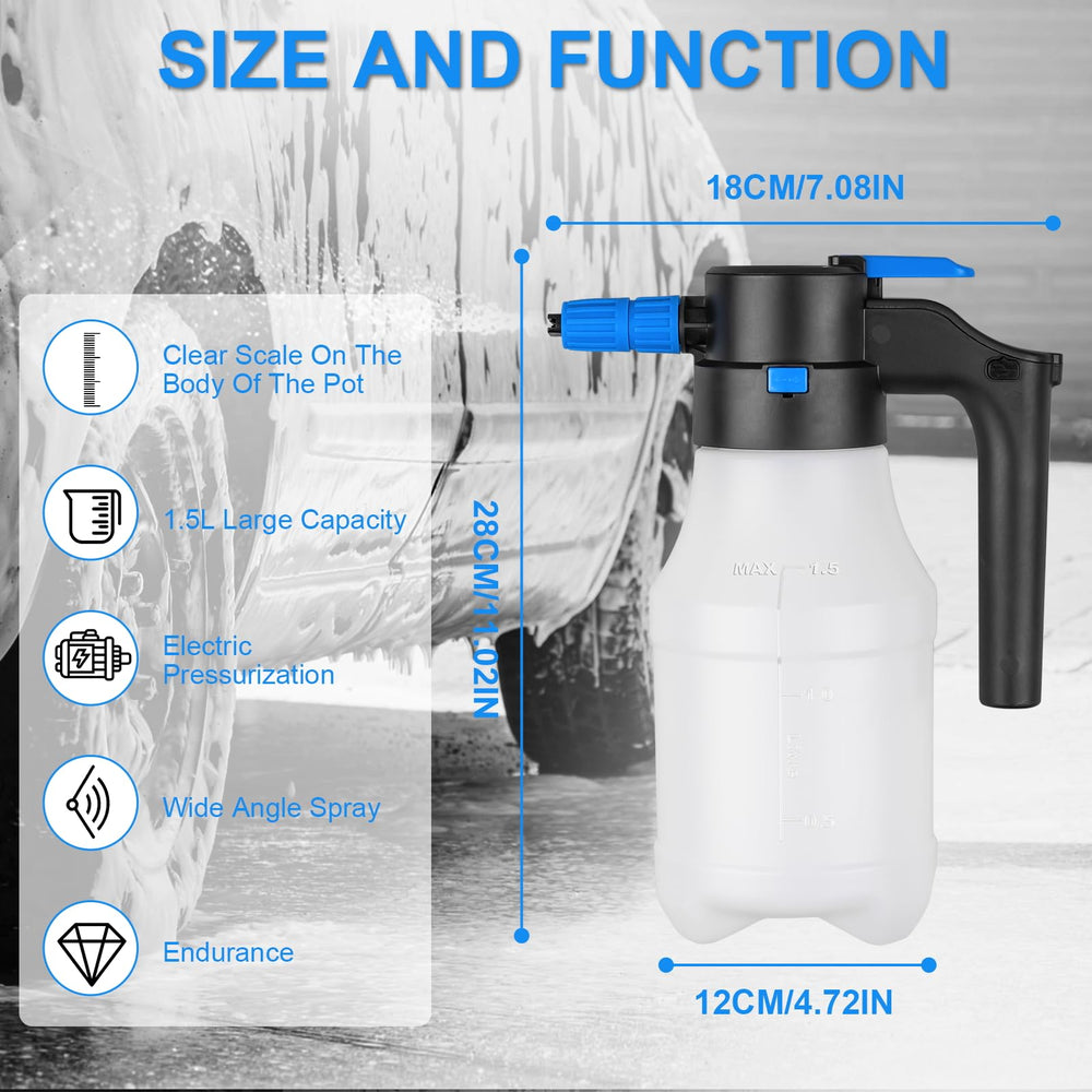 Luney foam sprayer side view highlighting sturdy HDPE body for durability