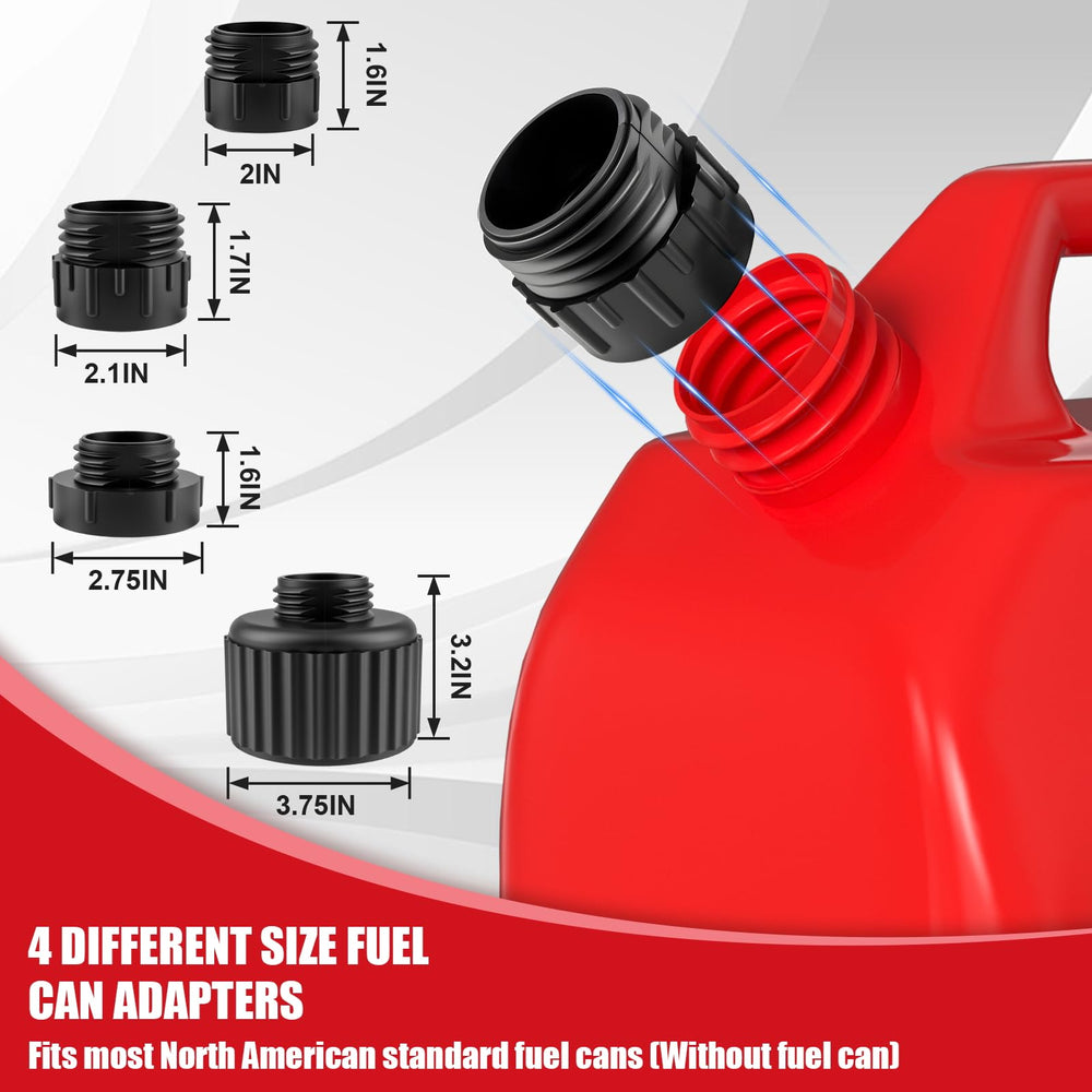 Luney four adapters fit various tanks for quick setup.