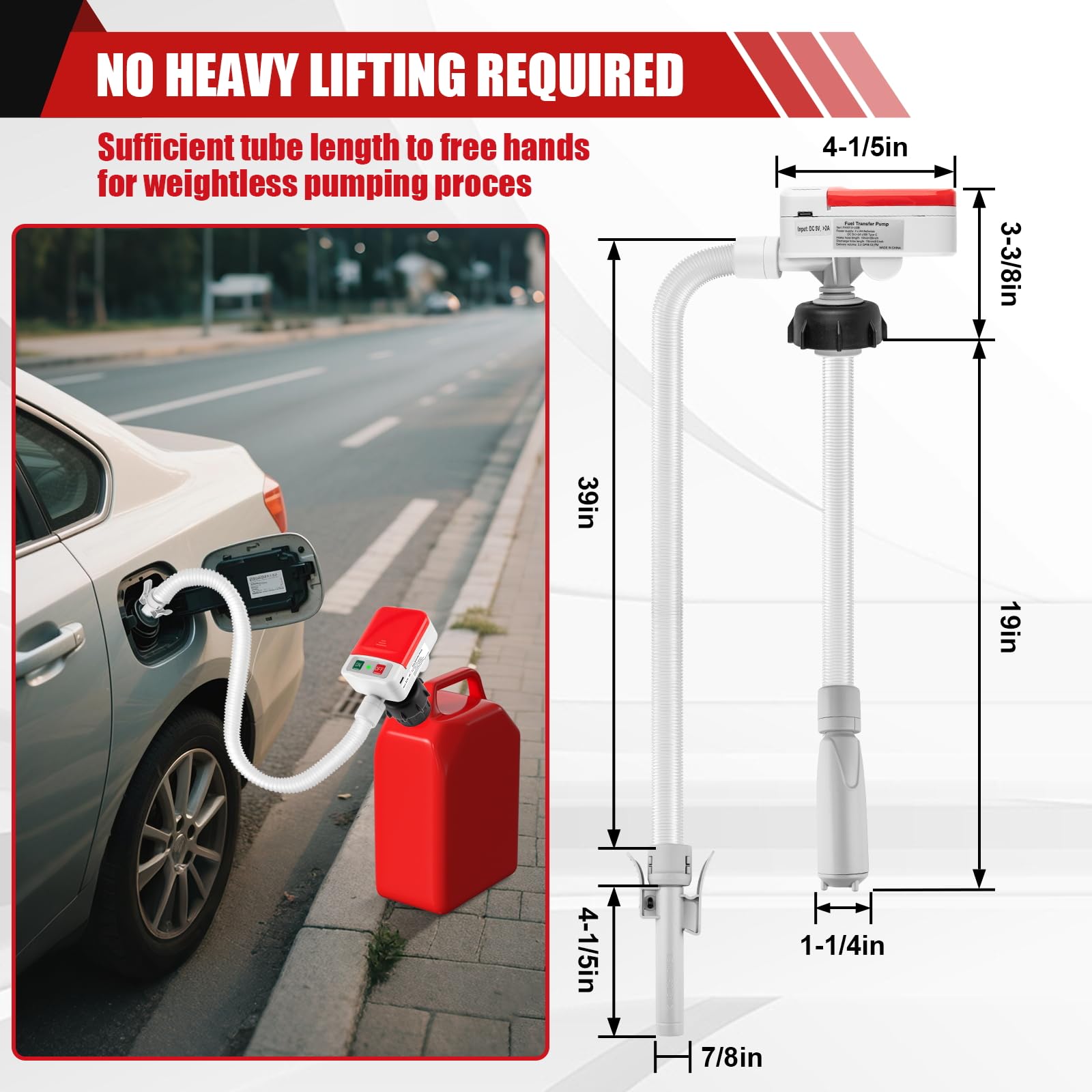 Luney gas and diesel compatible pump supports multiple fuels.