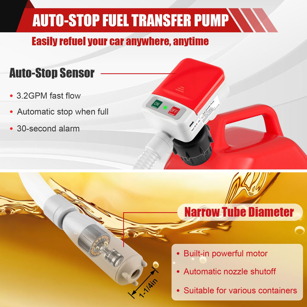 Luney portable pump USB-powered for flexible, cord-free fueling.