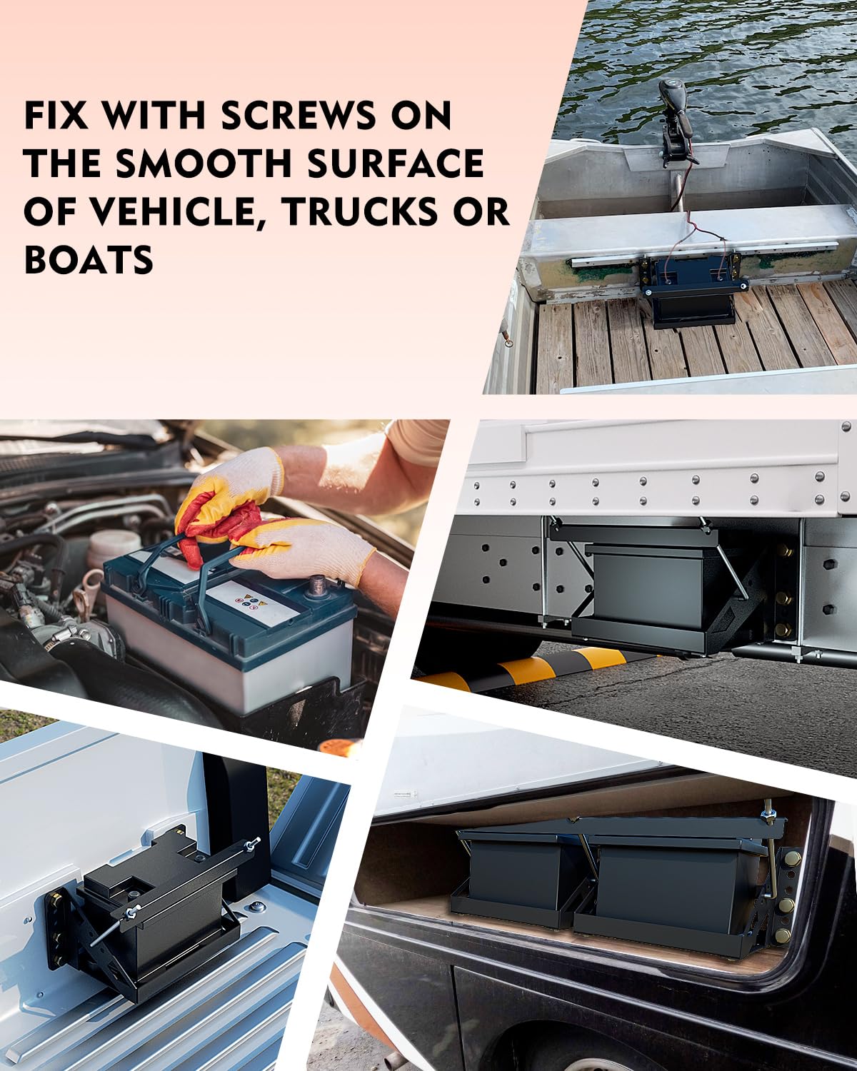 Lupar battery mounting tray demonstrates versatile fit for a wide range of batteries