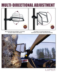 Lupar heavy-duty aluminum UTV mirror built for rugged durability and longevity.
