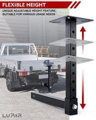 Lupar Heavy-Duty Hitch Mount Vise Plate side view with robust build