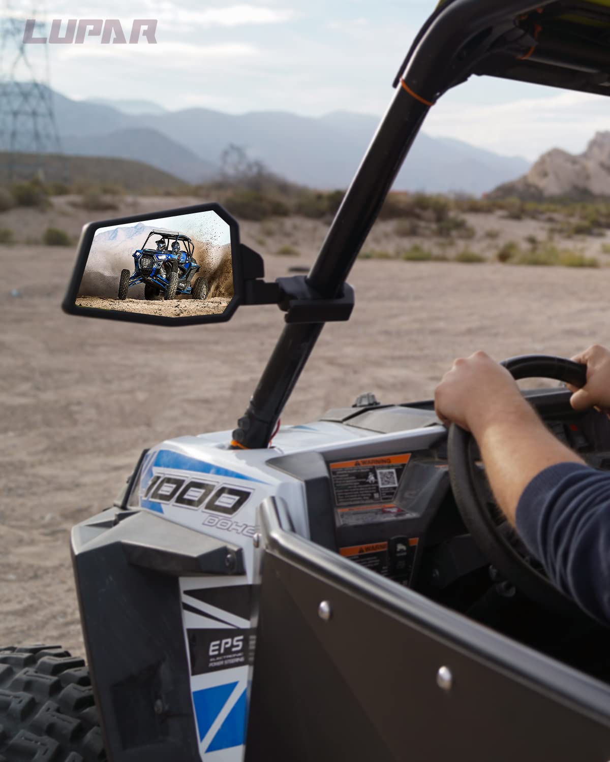 Lupar horizontal and vertical rotation mirror offers versatile viewing angles for safer driving.