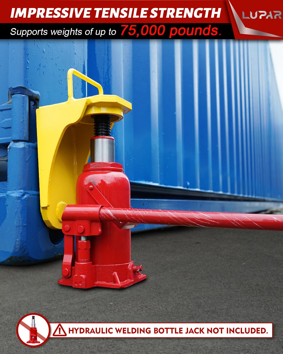 Lupar stabilizes containers on uneven surfaces for steady handling