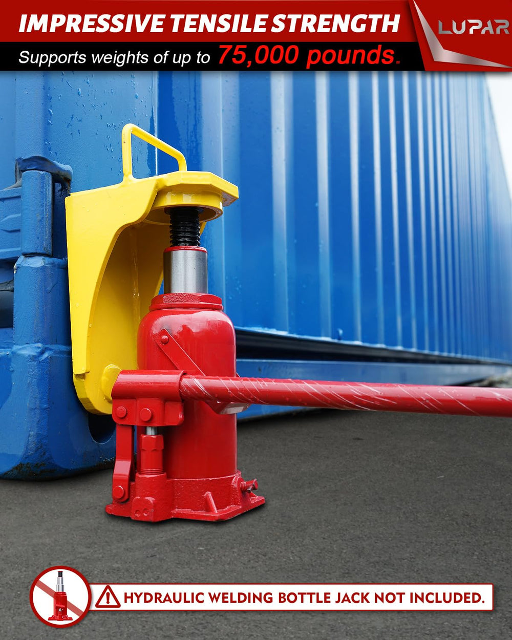 Lupar stabilizes containers on uneven surfaces for steady handling