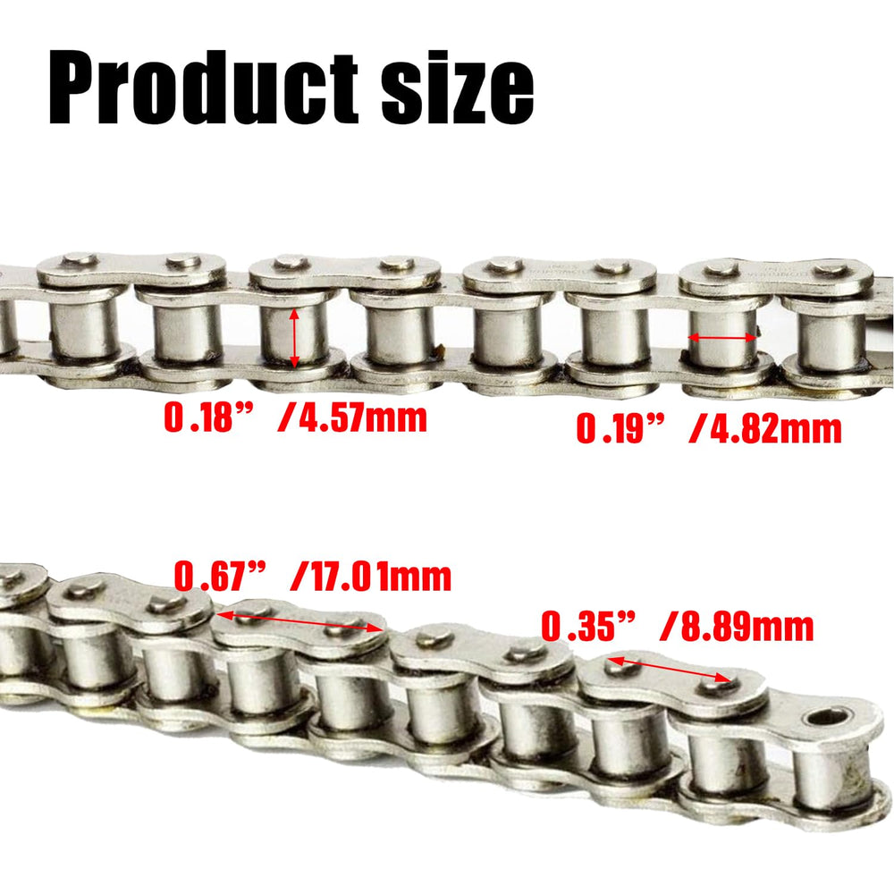 LUPING packaged contents: chain, breaker, and five master links for quick setup.