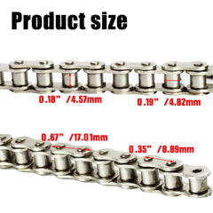 LUPING packaged contents: chain, breaker, and five master links for quick setup.