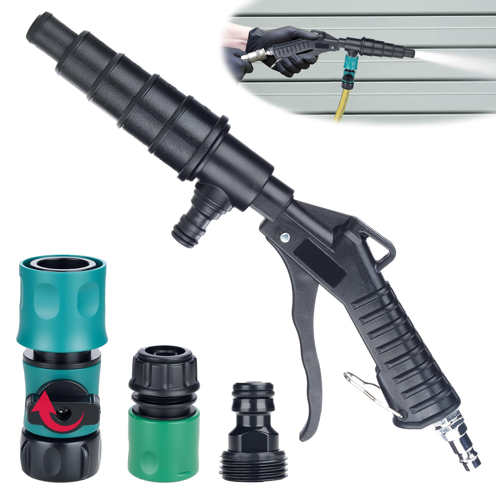 LURKA coolant flush gun lever action in use for steady, powerful flushing.