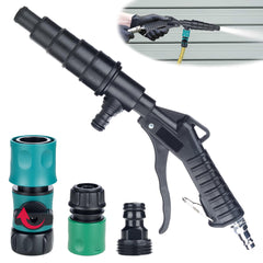 LURKA coolant flush gun lever action in use for steady, powerful flushing.