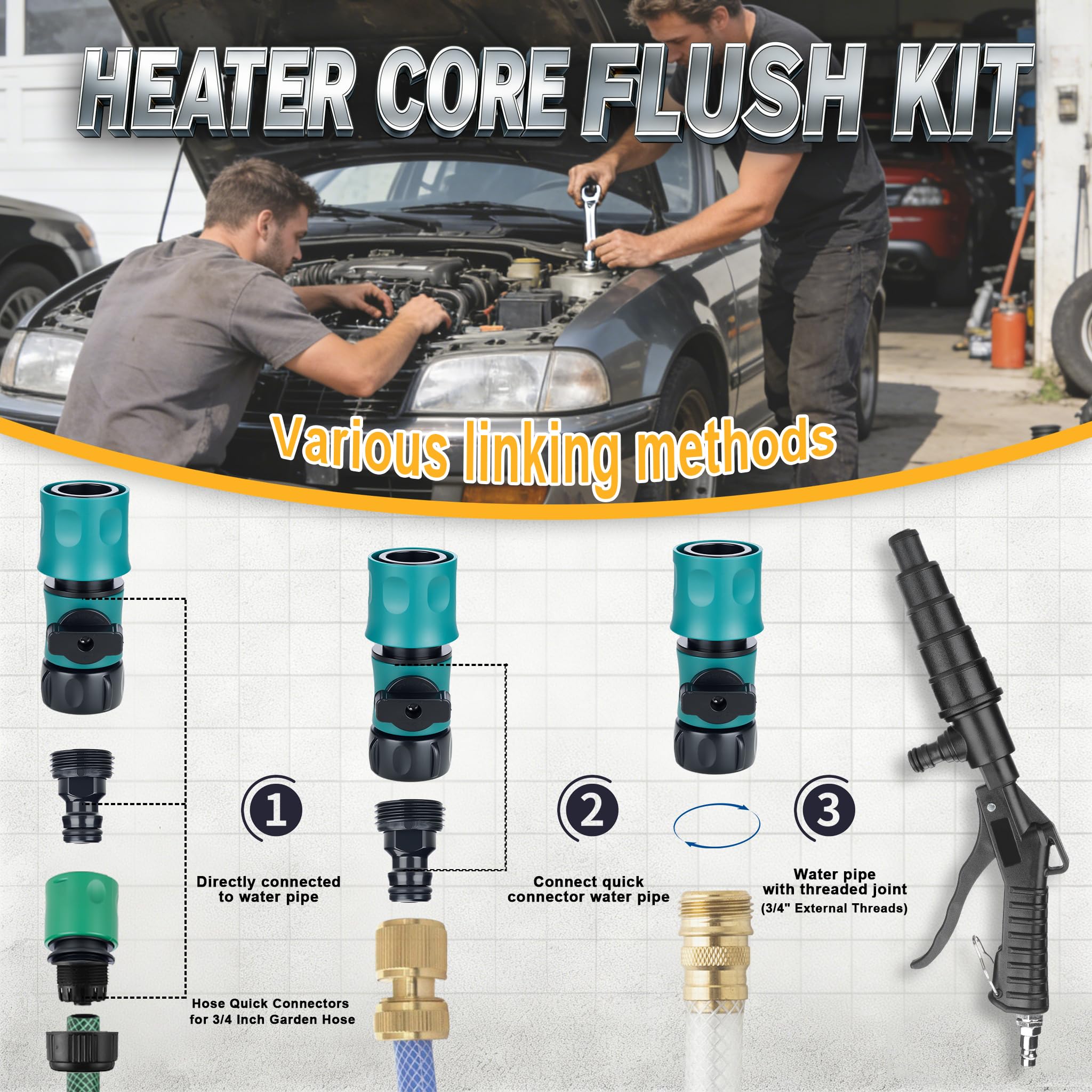 LURKA garden hose shut-off valve provides precise flow control during flushing.