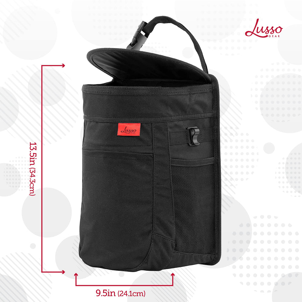 Lusso Gear durable waterproof Oxford material keeps cargo clean and protected.