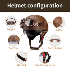 Lutcaut half-helmet detachable ear protection for adaptable warmth during cold rides.