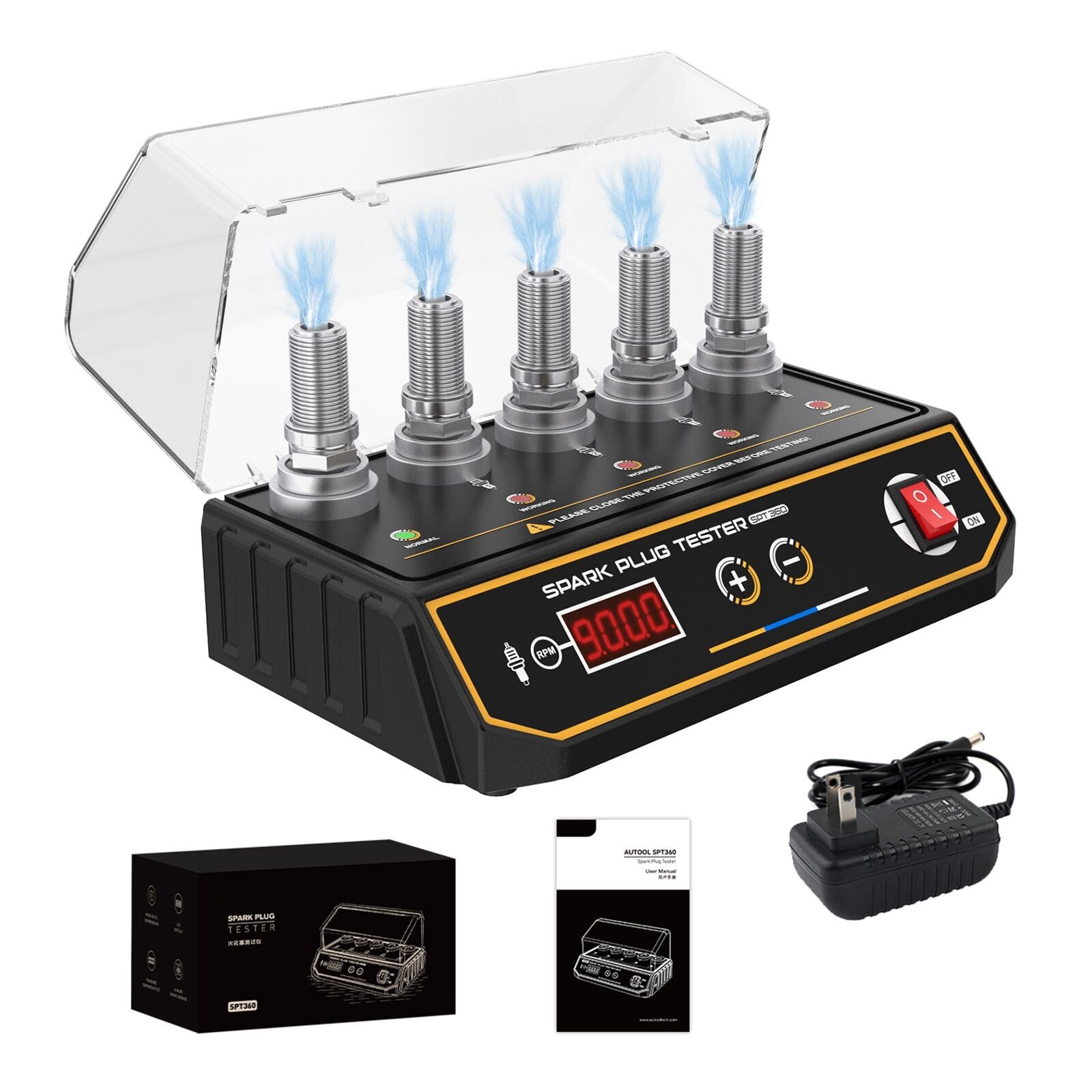 LUTIFIX 5-Hole Spark Plug Tester enables five-plug comparisons for faster diagnostics.