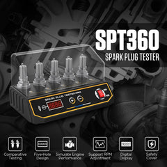 LUTIFIX adjustable-test-hole with copper ring adapts to different spark plug heights.
