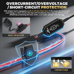 LUTIFIX EPB battery clips and input/output cables ready for use