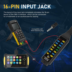 LUTIFIX OBD2 Breakout Box power-test feature for safe ECU power verification during diagnostics