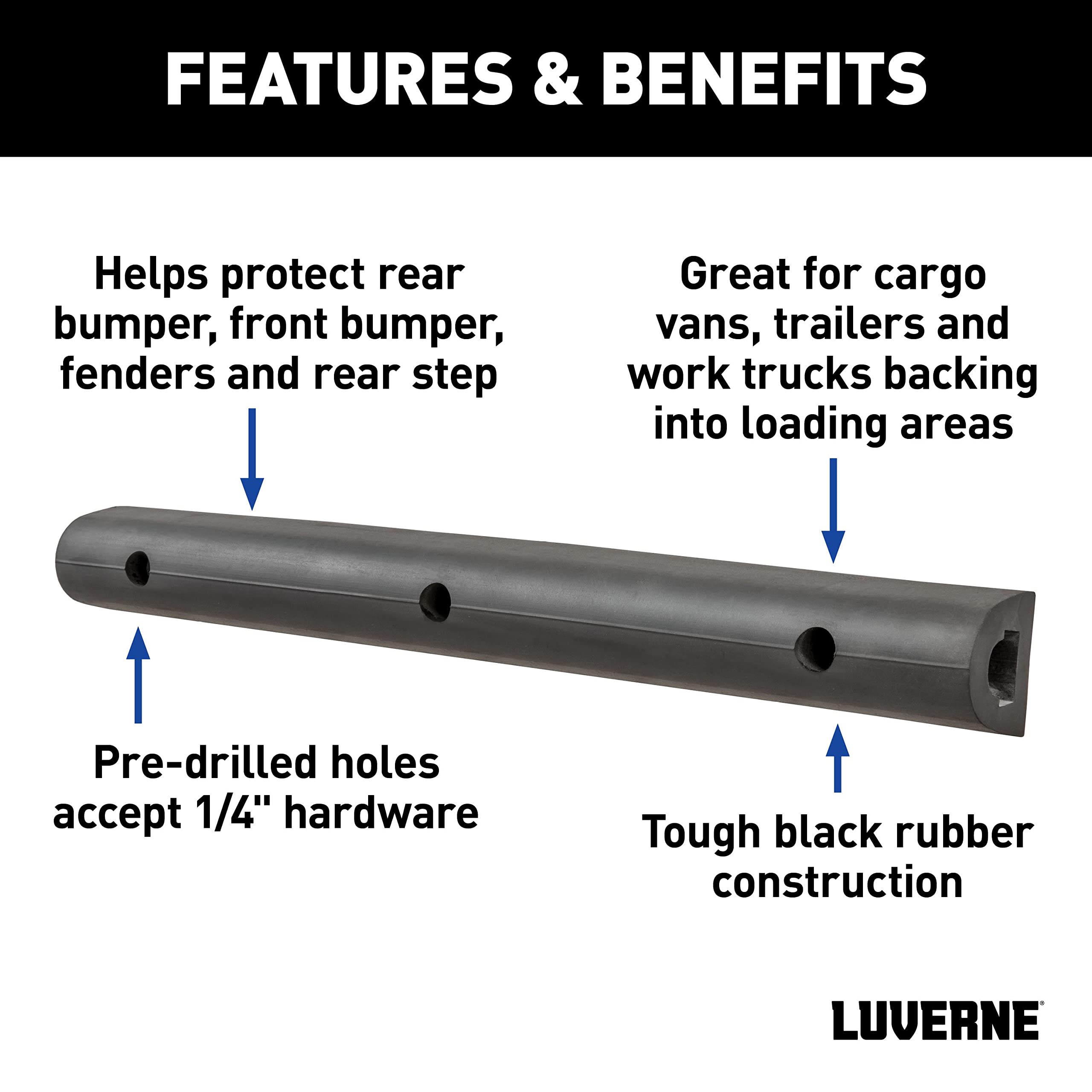 LUVERNE 2090616-2 universal bumper strip fits many vehicles for versatile protection