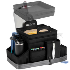 LUVHOMEE backseat car organizer caddy keeps snacks within reach on long drives.