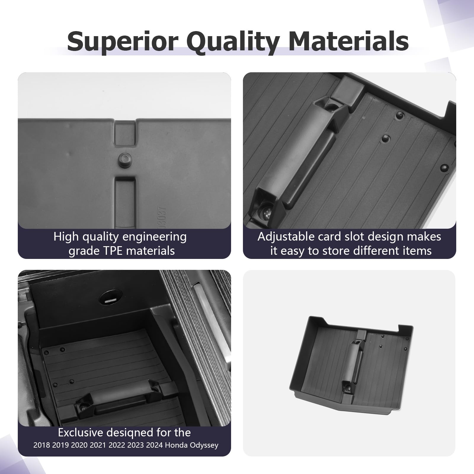 LUWU easy installation shows tool-free fit into the center console