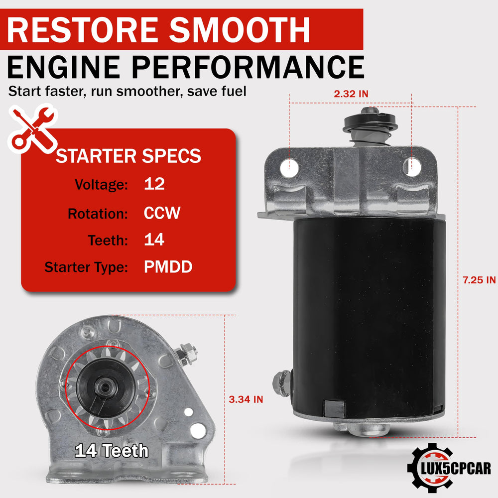 LUX5CPCAR high-torque starter crank power for smooth engagement