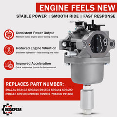 LUX5CPCAR Nikki carburetor model label confirming compatibility with John Deere LA series
